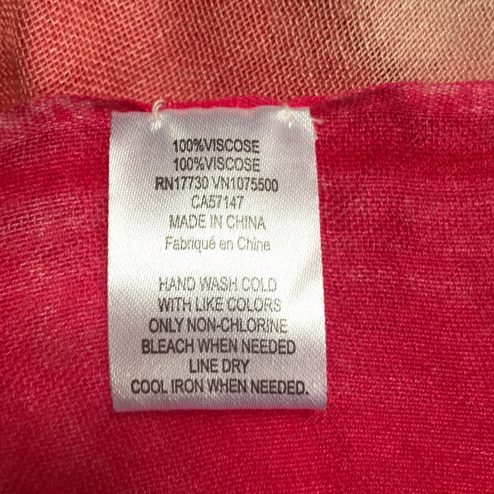 Watercolor viscose scarf. 72”x43.5” - Picture 5 of 5